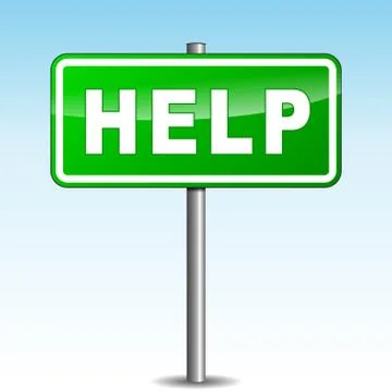 Vector help signpost Stock Illustration