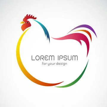 Vector of a hen design on white background. Farm Animals. Easy editable layer Stock Illustration