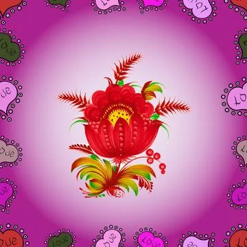Vector Henna tattoo style. Can be used for textile, greeting card, coloring book Stock Illustration