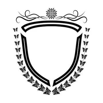 The vector heraldic shield. Stock Illustration