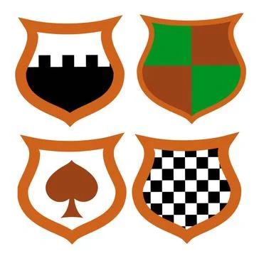 Vector Heraldic Shield Pattern Vector illustration of medieval knights shi... Stock Photos