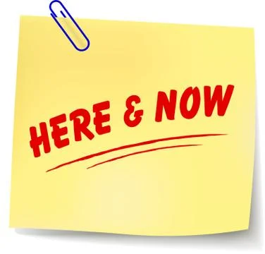 Vector here and now message Stock Illustration