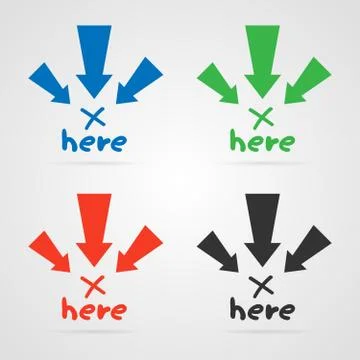 Vector here marks Stock Illustration