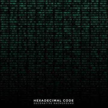 Vector hex code abstract background. Stock Illustration
