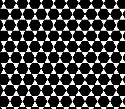 Vector hexagon abstract geometric seamless pattern. Stock Illustration