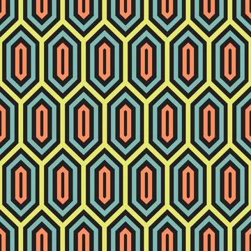 Vector hexagon cells seamless pattern. Modern stylish texture. Repeating Stock Illustration