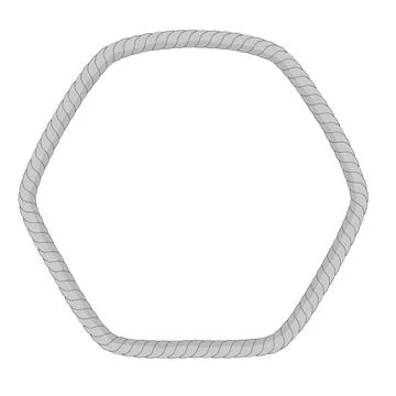Vector Hexagon shape frame from gray Illustrazione stock