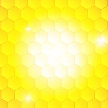 Vector : Hexagons on yellow and orange background Illustrazione stock
