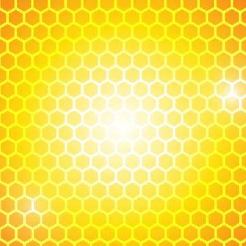 Vector : Hexagons on yellow and orange background Illustrazione stock