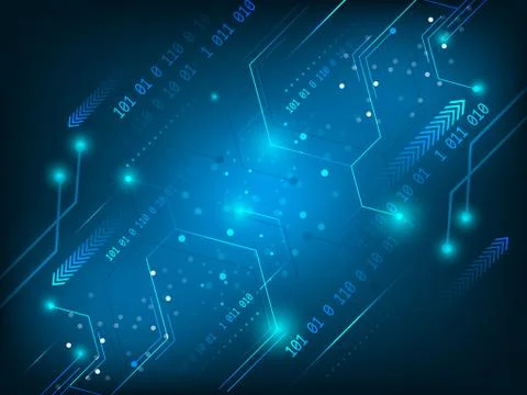 Vector hi-tech circuit board abstract digital technology background. Stock Illustration