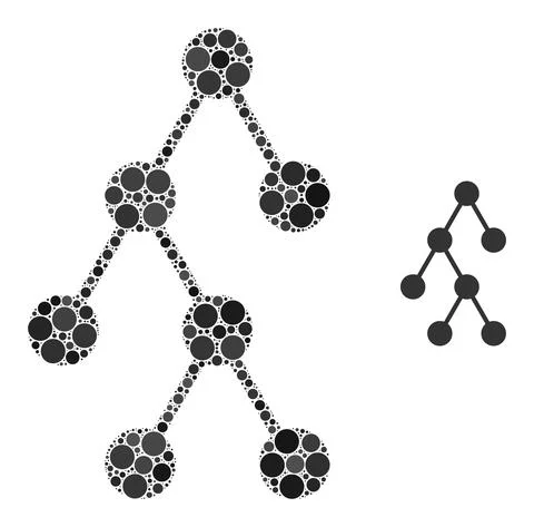 Vector Hierarchy Structure Composition of Dots Stockillustratie