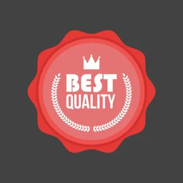 Vector High Quality flat badge, Round Label 库存插图
