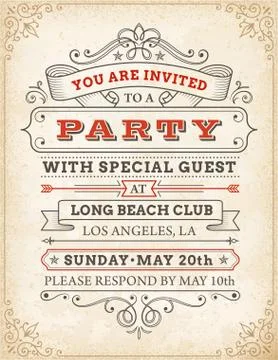 Vector High Quality Party invitation Stock Illustration
