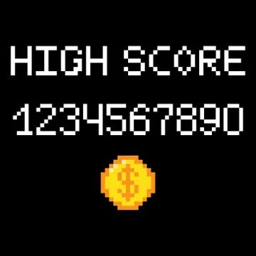 Vector high score phrase Stock Illustration