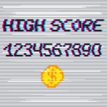 Vector high score phrase Stock Illustration