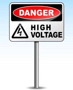 Vector high voltage sign Stock Illustration