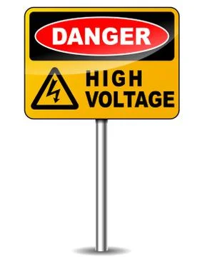Vector high voltage signpost Stock Illustration