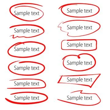 Vector highlighter elements Stock Illustration