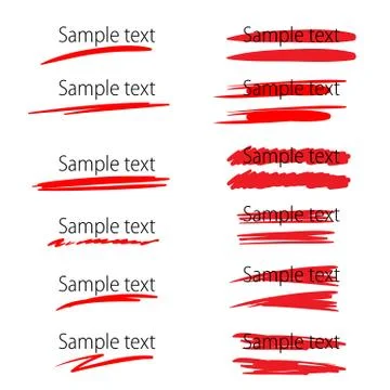 Vector highlighter elements Stock Illustration