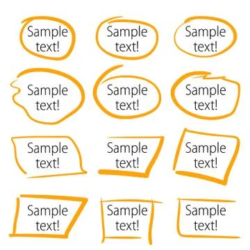 Vector highlighter elements Stock Illustration