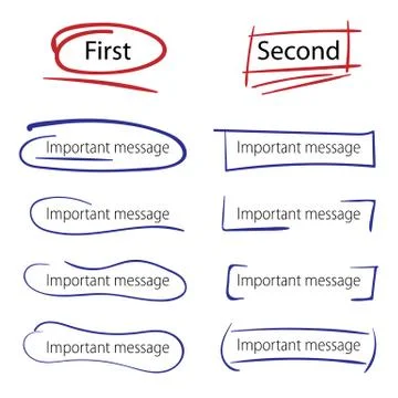 Vector highlighter elements Stock Illustration