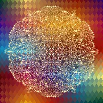 Vector highly detailed floral pattern Stock Illustration