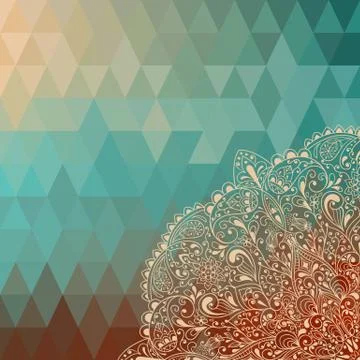 Vector highly detailed floral pattern Illustrazione stock