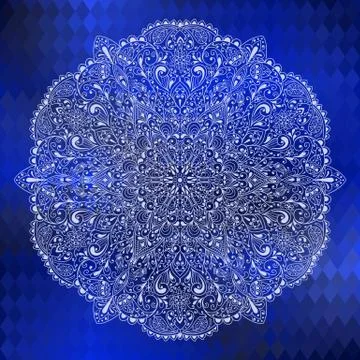 Vector highly detailed snowflake Stock Illustration
