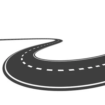 Vector highway isolated on a white background Stock Illustration