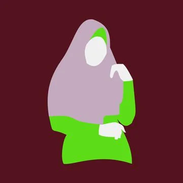 Vector hijab Ilustração Stock