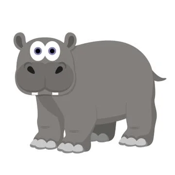 Vector hippo for your ideas Stock Illustration