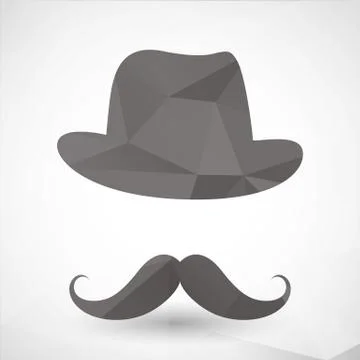 Vector hipster mustache Stock Illustration