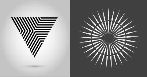 Vector Hipster Triangle Background . poster with different elements. Modern Stockillustratie