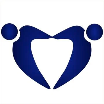 Vector holding hands logo Stock Illustration