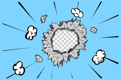 Vector hole background, cloud and tranparent effect Illustrazione stock