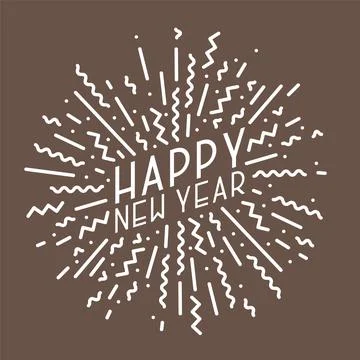 Vector holiday brown background. Creative festive new year greeting card, poster イラスト素材