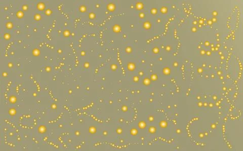 Vector holiday design assets kit with golden dots and wavy lines on soft ba.. Stock Illustration