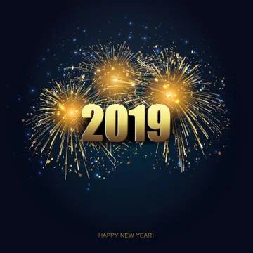 Vector Holiday Fireworks Background. Stock Illustration
