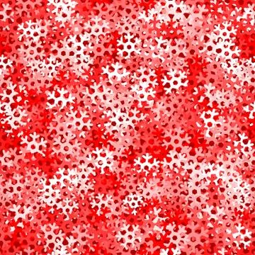 Vector holiday texture, seamless winter pattern with pretty snowflakes 스톡 일러스트