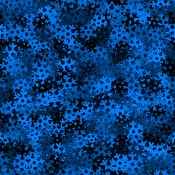 Vector holiday texture, seamless winter pattern with pretty snowflakes Stock Illustration