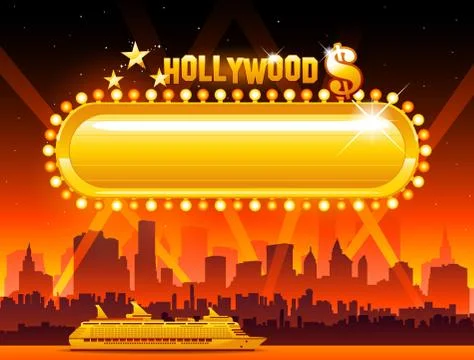Vector Hollywood background Stock Illustration