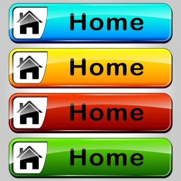 Vector home buttons Stock Illustration