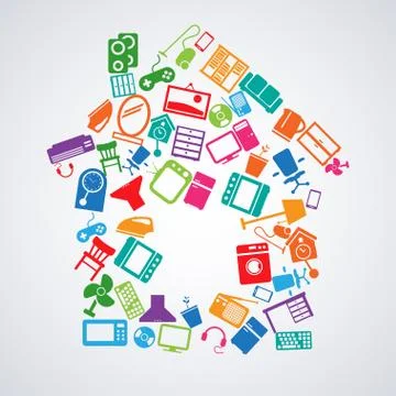 Vector home concept Stock Illustration