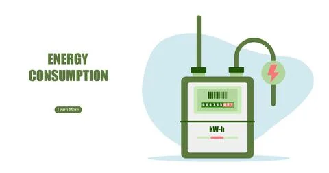 Vector of a home electricity meter Stock Illustration