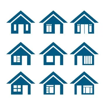 Vector home icons Stock Illustration