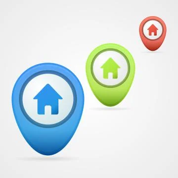 Vector home pointer Stock Illustration