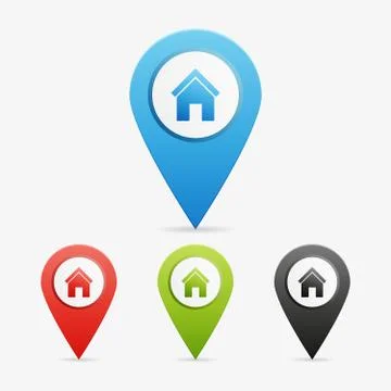 Vector home pointers Stock Illustration