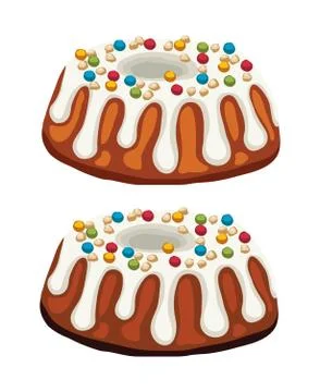 Vector homemade cakes Stock Illustration