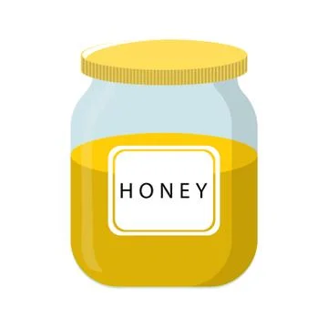 Vector Honey Bank isolated on white backgroud. Vector illustration. Stock Illustration