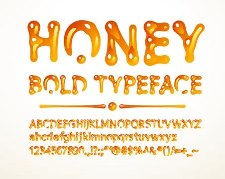 Vector honey bold typeface Stock-Illustration
